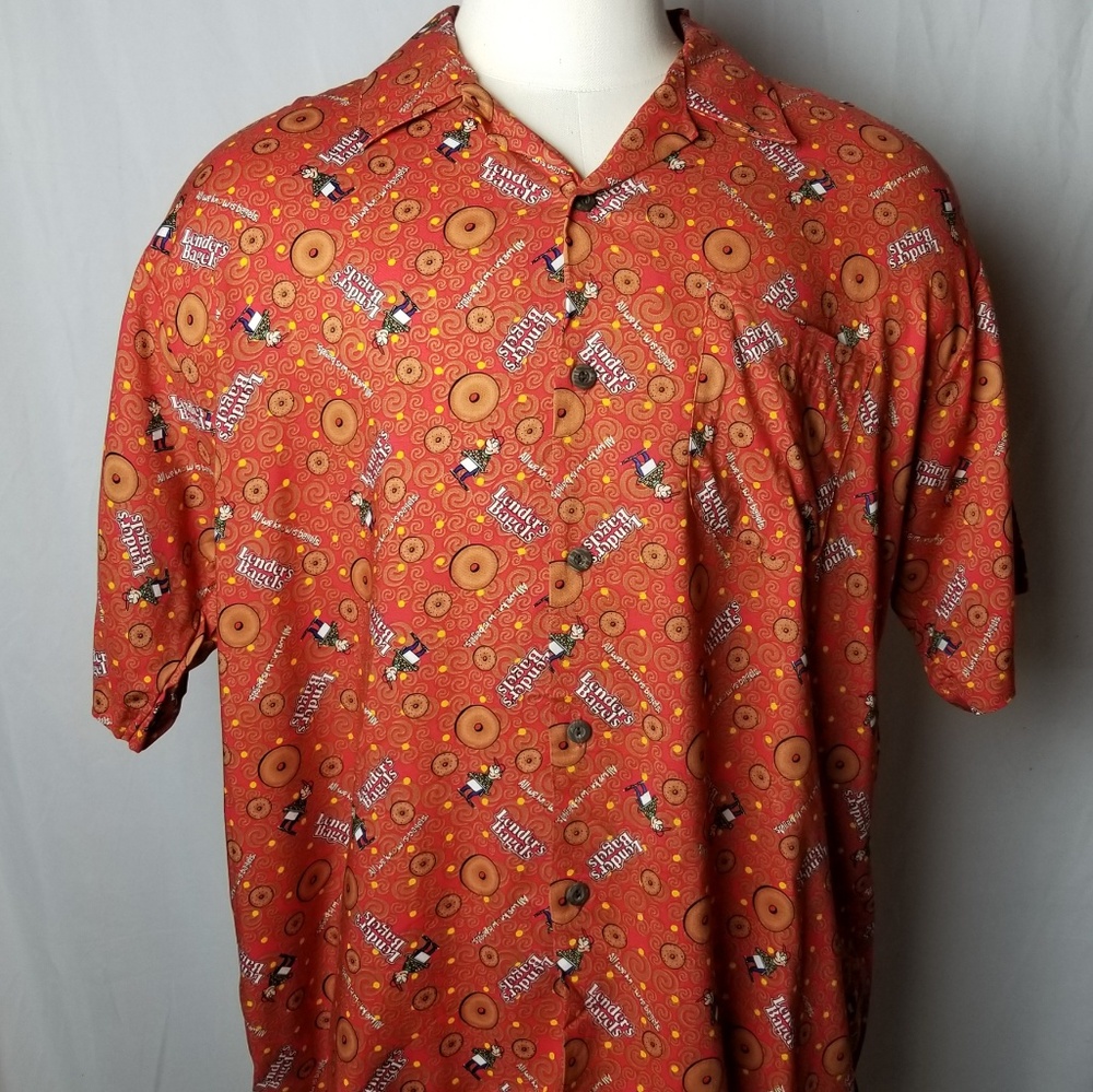 Anthony Mens Red Hawaiian Shirt Sz XL Lander's All